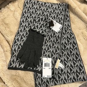 Brand new Michael Kors scarf and gloves